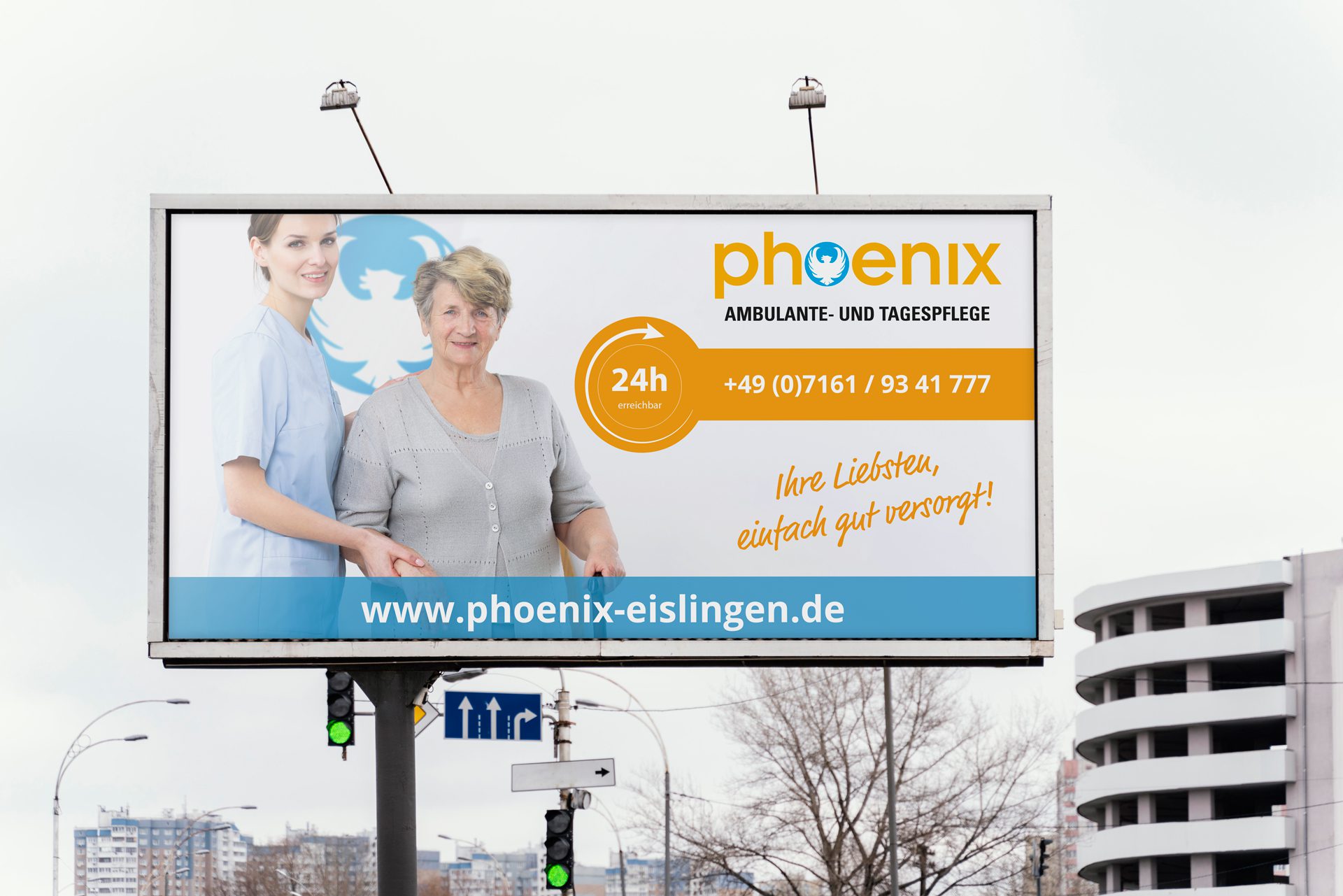 Banner von Webboxes für den Pflegedienst Phoenix